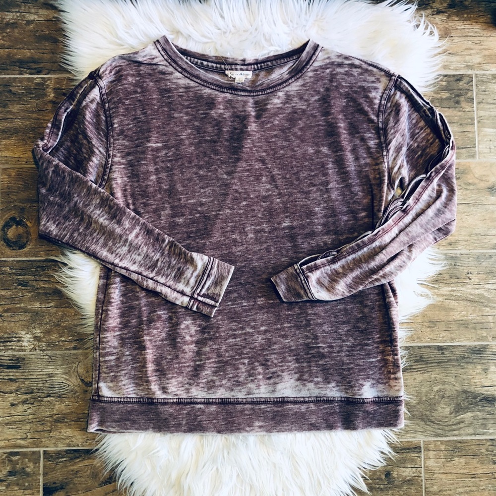 Lace up arm oversized shirt
